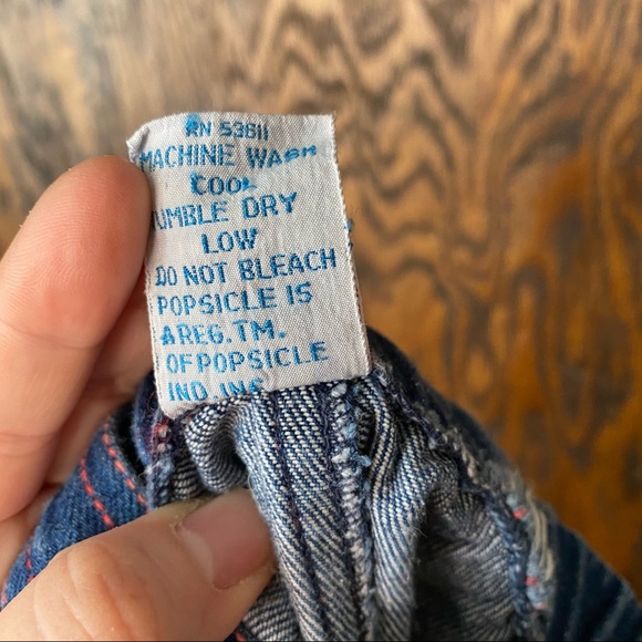 Vintage Denim Overalls Popsicle 2T Jean Patch - Picture 8 of 8